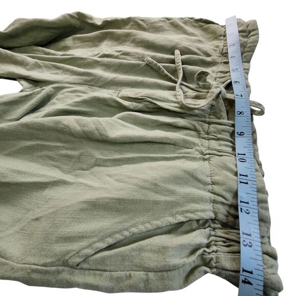 Thread Supply Linen Pants Size Large Light Green Color Elastic Waist - Picture 8 of 12